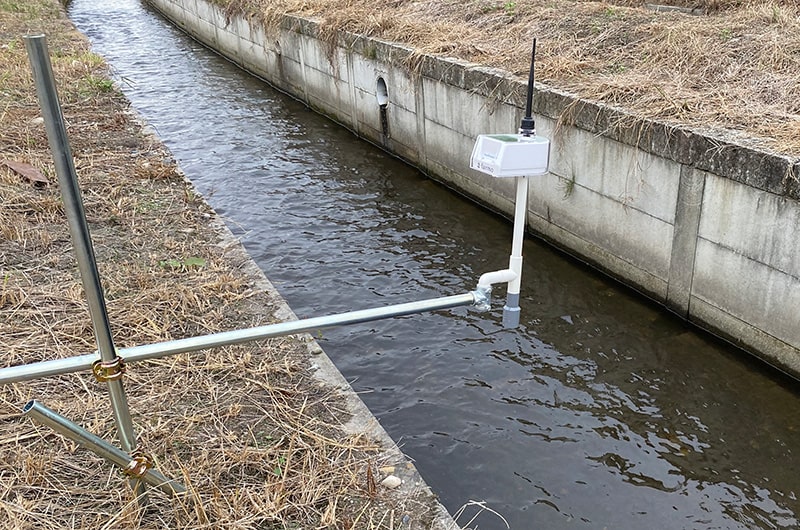 水路の水位を監視・データを蓄積