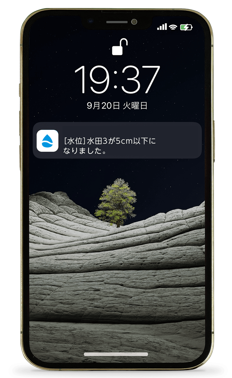 プッシュ通知の画面
